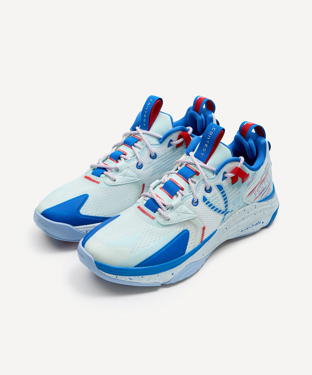 Кроссовки баскетбольные JOGEL Contest, голубой/красный  фото 2