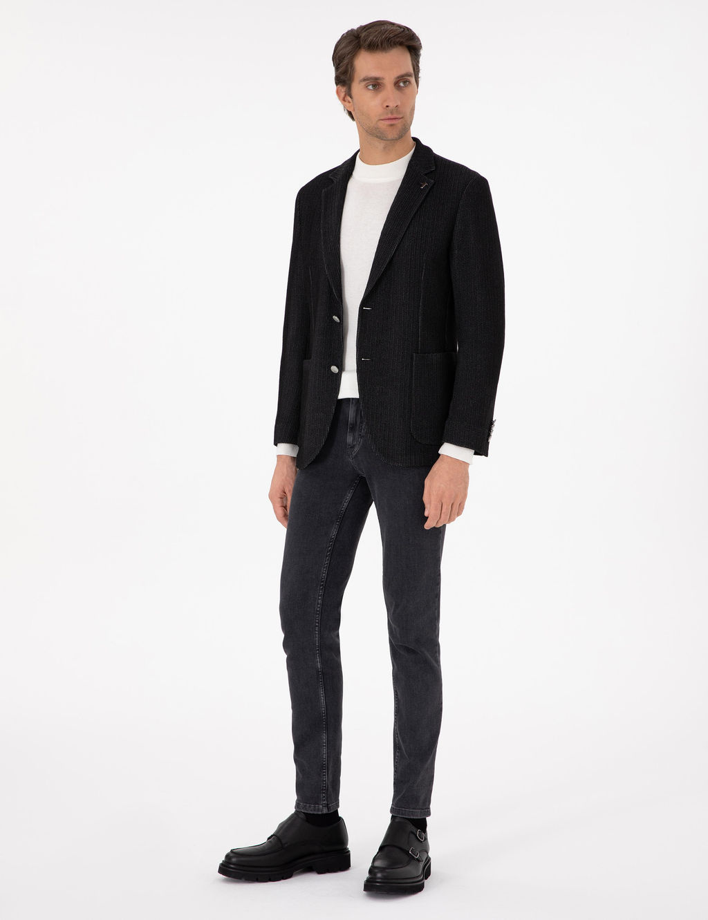 Черная зауженная куртка - Cacharel фото 4