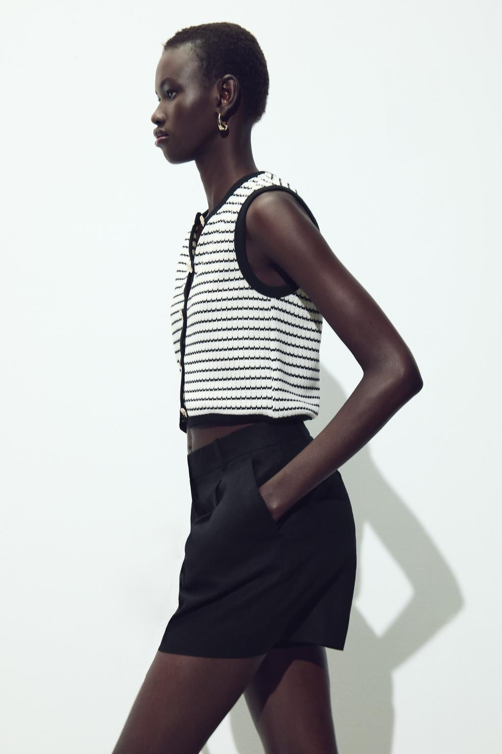 JACQUARD BUTTON WAISTCOAT TOP - Zara фото 13