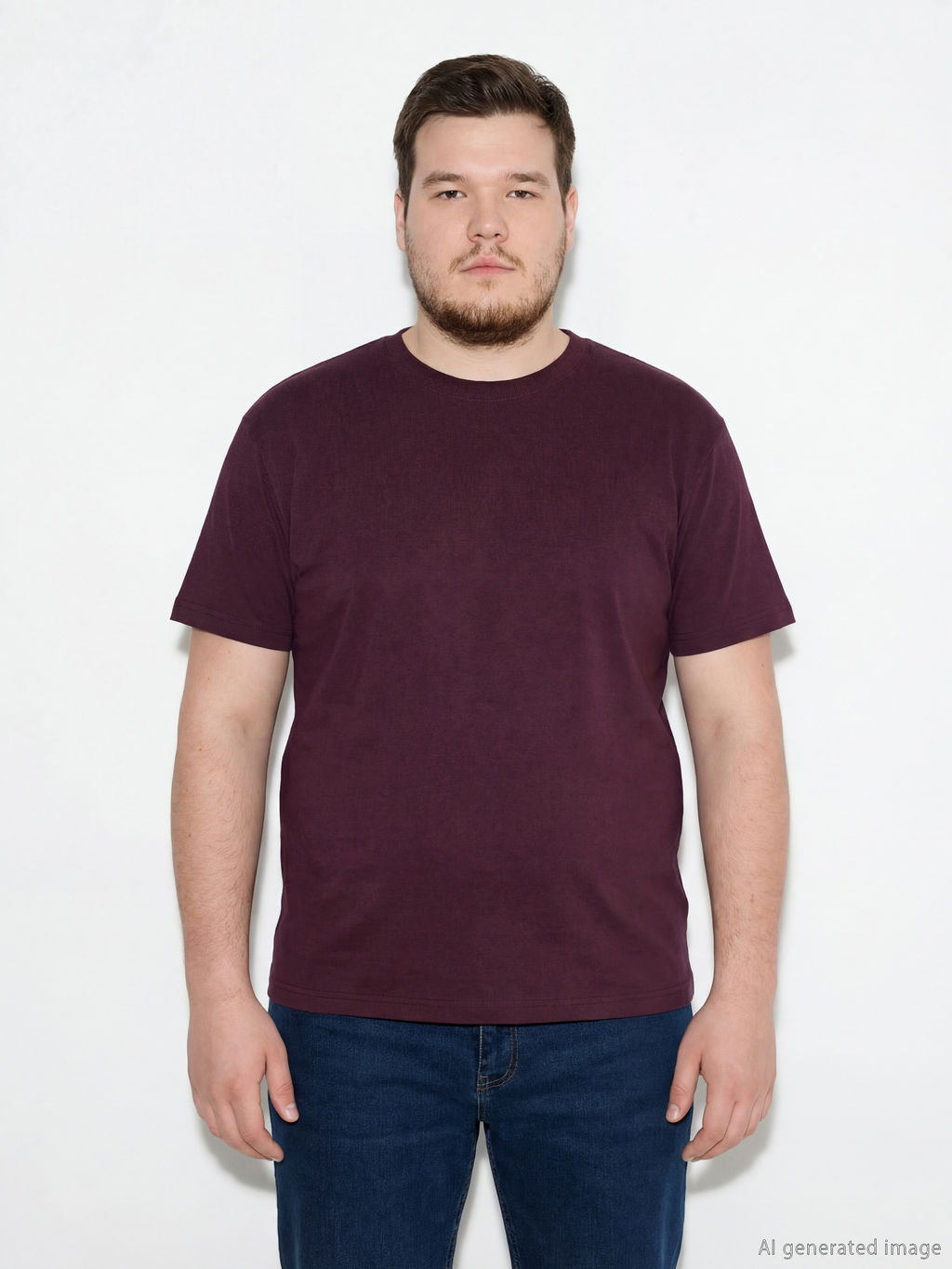 Bisiklet Yaka Penye Erkek Ti??rt