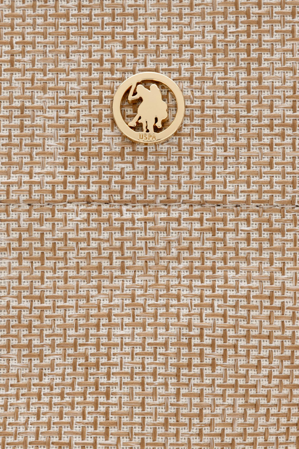 Сумка U.S. Polo Assn бежевая из поливинилхлорида