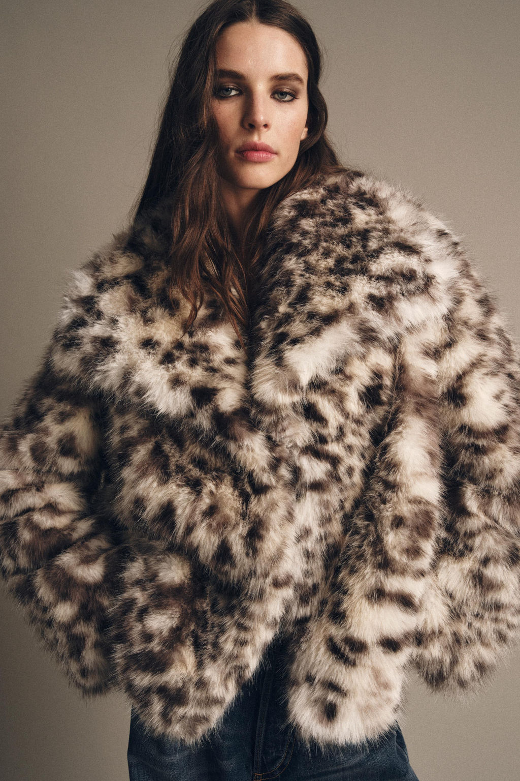 ANIMAL PRINT FAUX FUR JACKET ZW COLLECTION - Zara фото 4