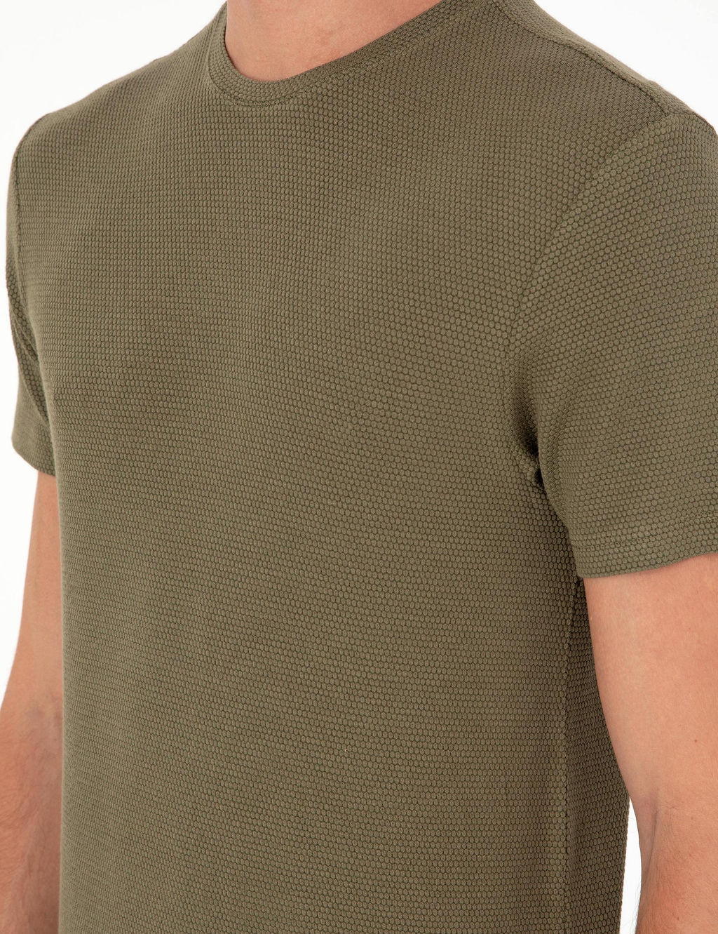 Haki Slim Fit Basic Ti__rt - Pierre cardin фото 7