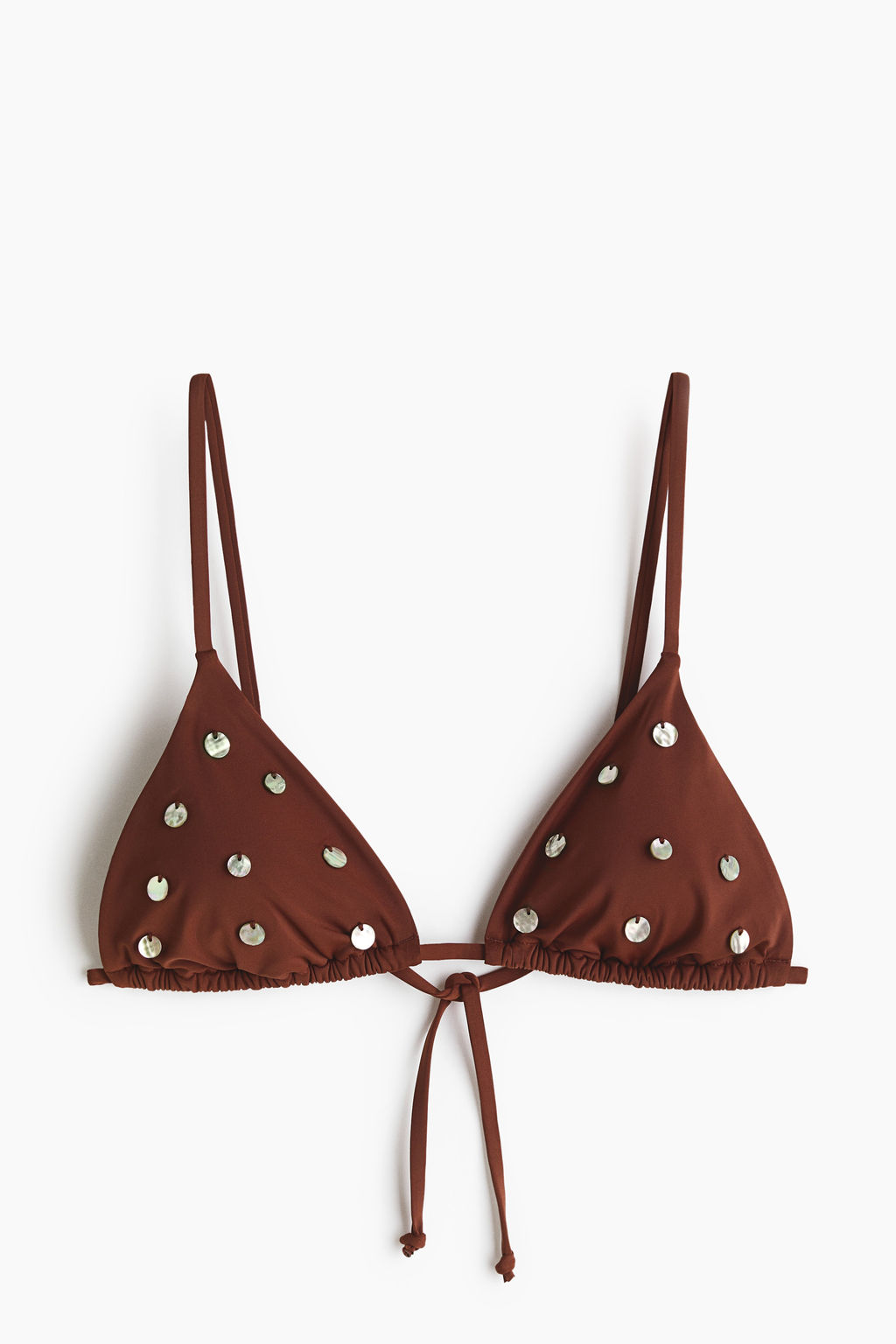 Top de bikini triangular con relleno
