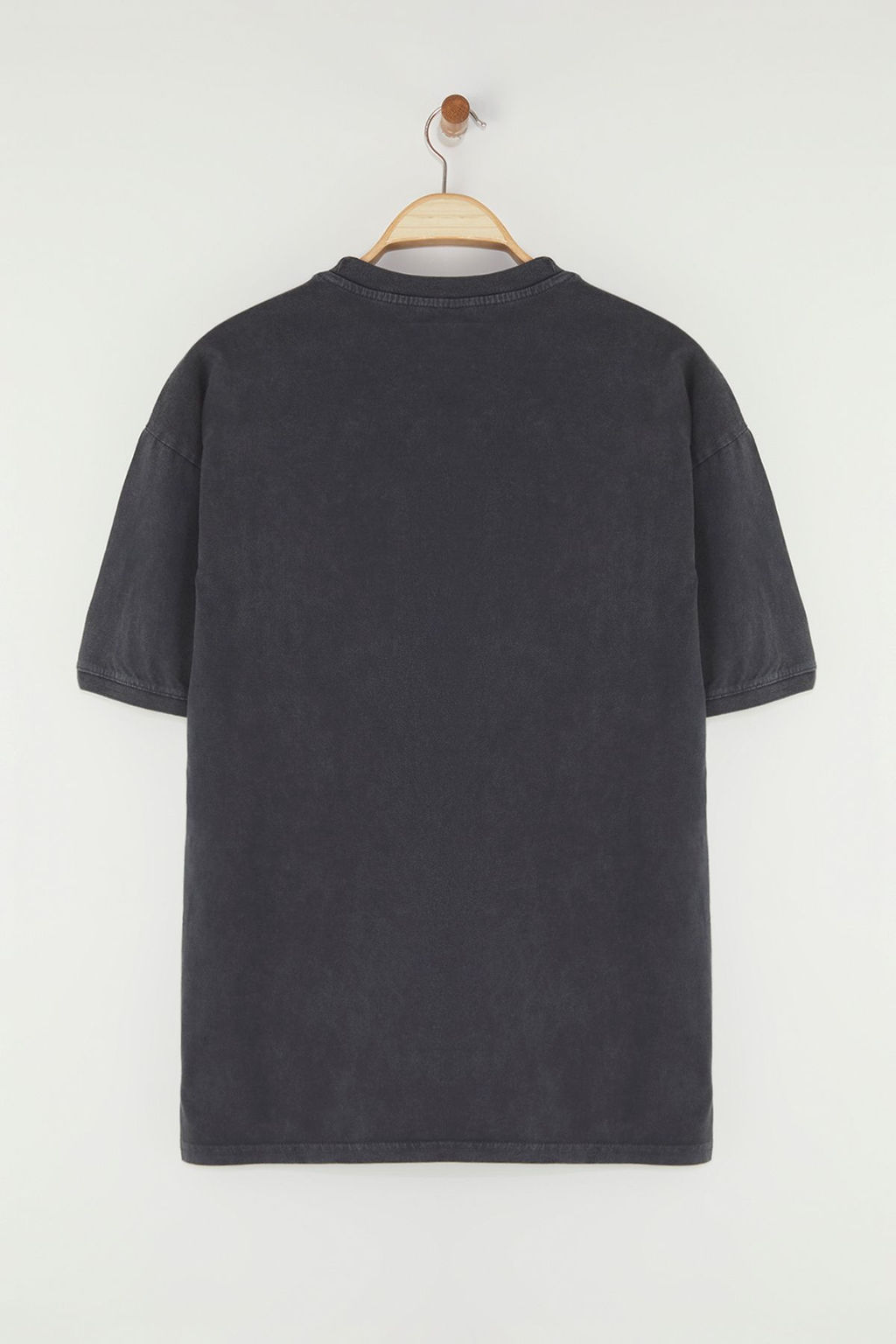 TRENDYOL MAN Antrasit Oversize/Genis Kesim Eskitme Efektli %100 PamukluT-Shirt TMNSS25TS00040 - Trendyolmilla фото 3
