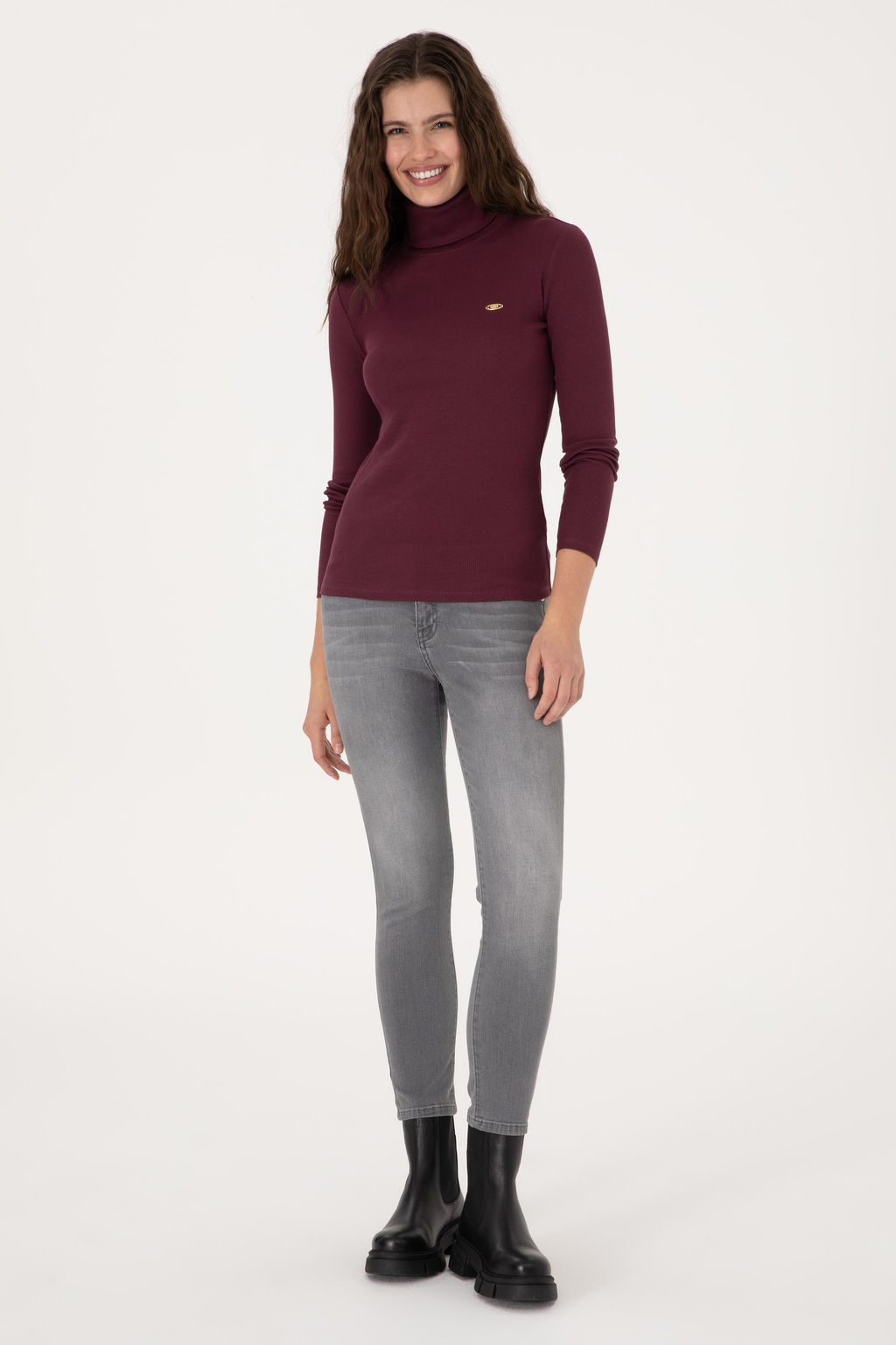 Kad_n Bordo Sweatshirt Sepette S_rpriz _ndirim - U.s. polo assn фото 4