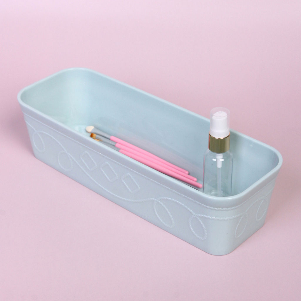 Цена за 2 шт. Контейнер для хранения "Пинто", аквамарин, 30*10,5*7,5см