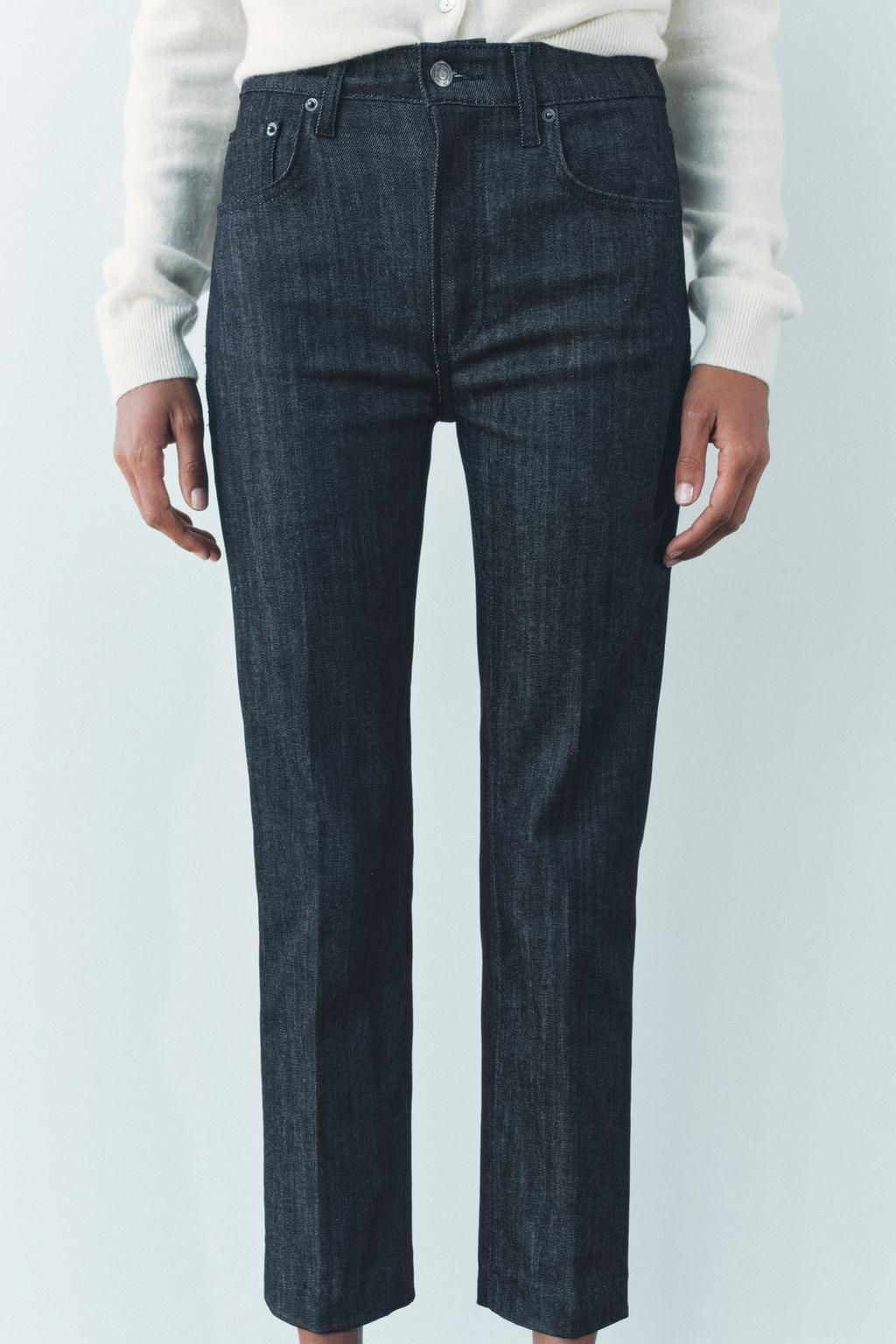 ZW COLLECTION BOOTCUT HIGH-WAIST CROPPED JEANS - Zara фото 11