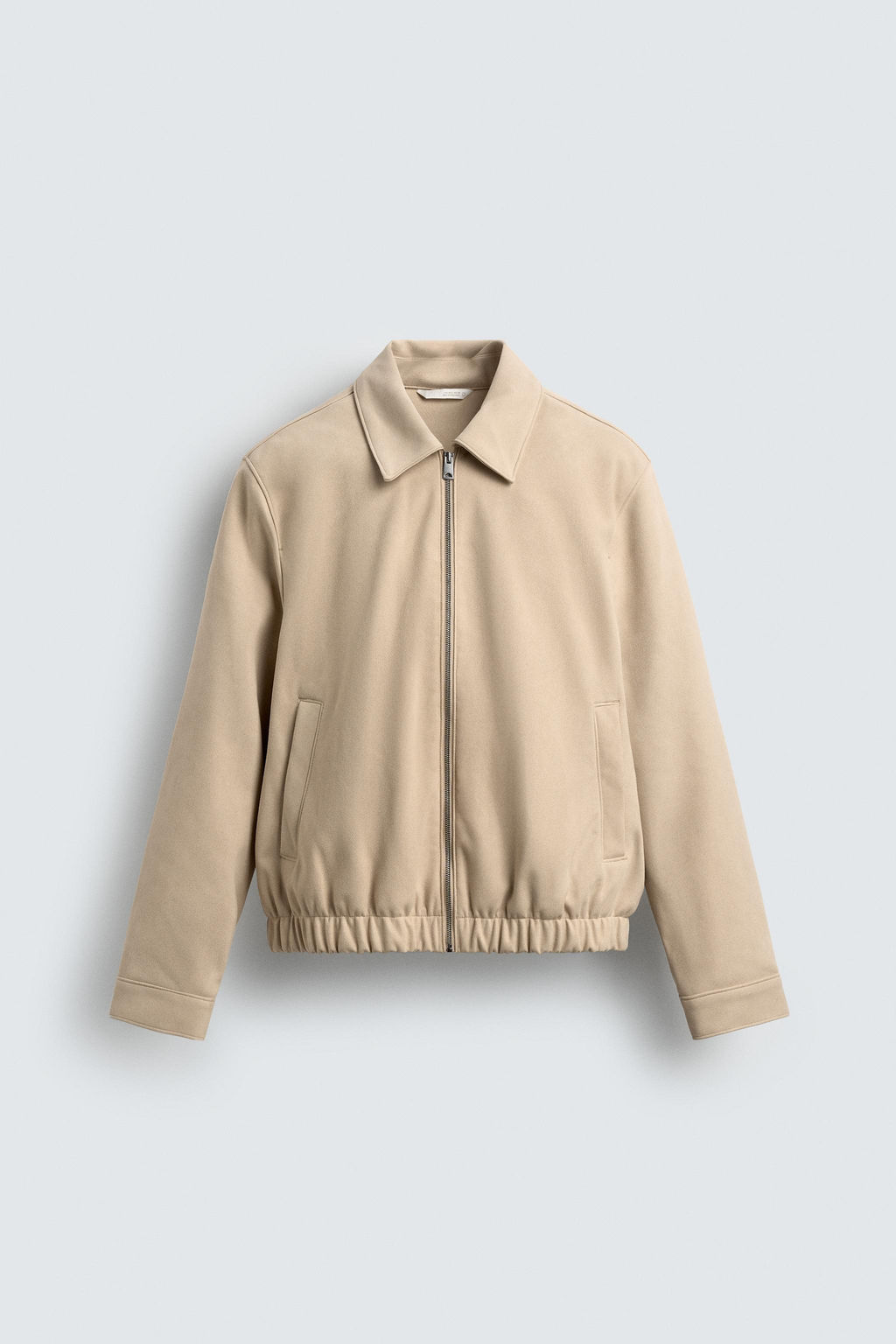 FAUX SUEDE QUILTED JACKET