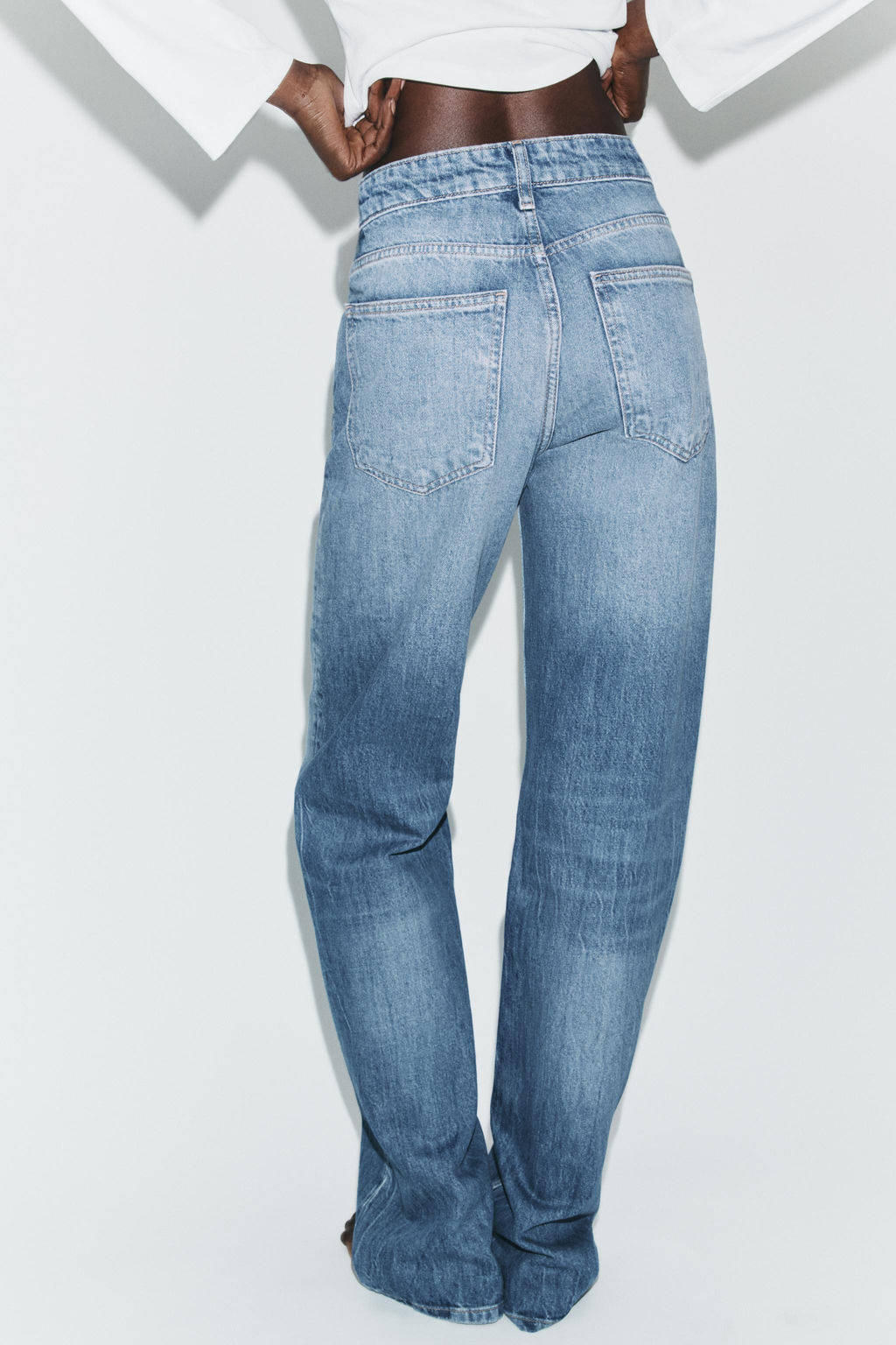 TRF WIDE-LEG HIGH-WAIST JEANS - Zara фото 4