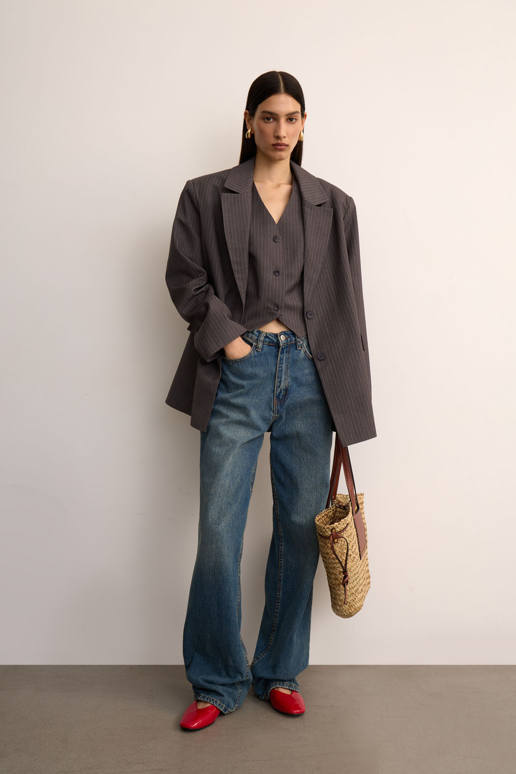 Жакет оверсайз трансформер в полоску - Mollis фото 2