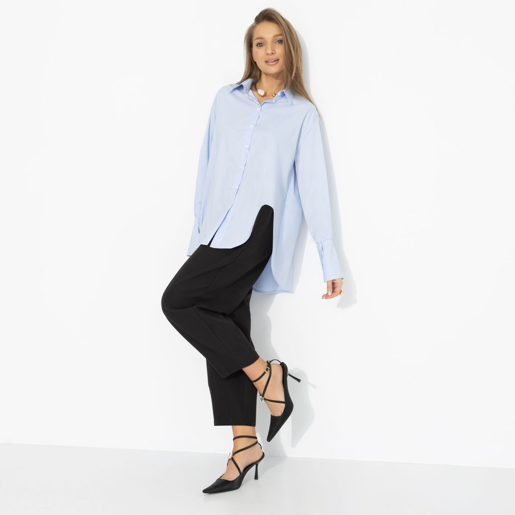 Рубашка асимметричного кроя, Слово за формой (голубая) - Charutti фото 6