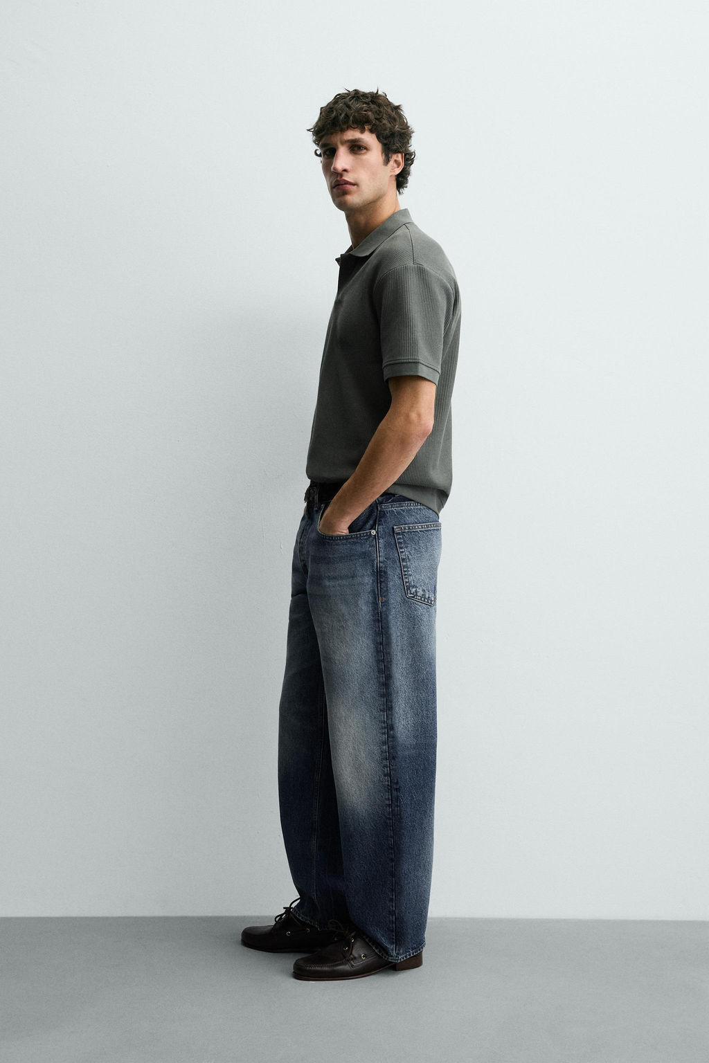 POLO ESTRUCTURA VERTICAL / Verde oscuro - Zara фото 4