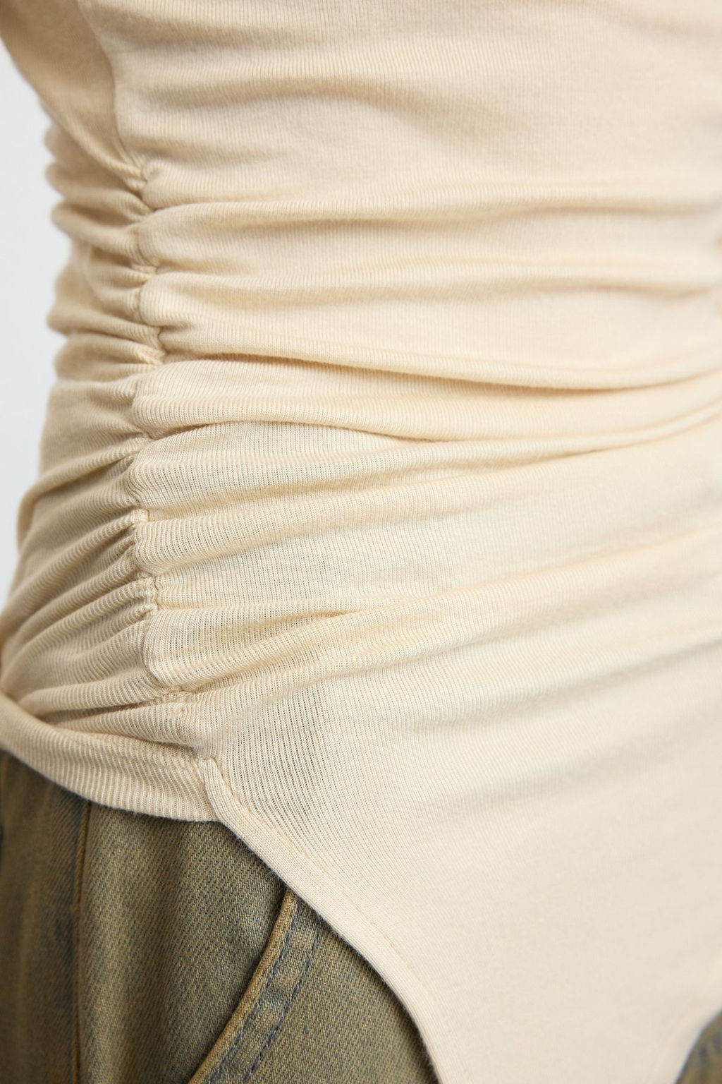 Tas Fitted Buzgu/Drape Detayl? Dik Yaka Orme Bluz TWOAW25BZ00145