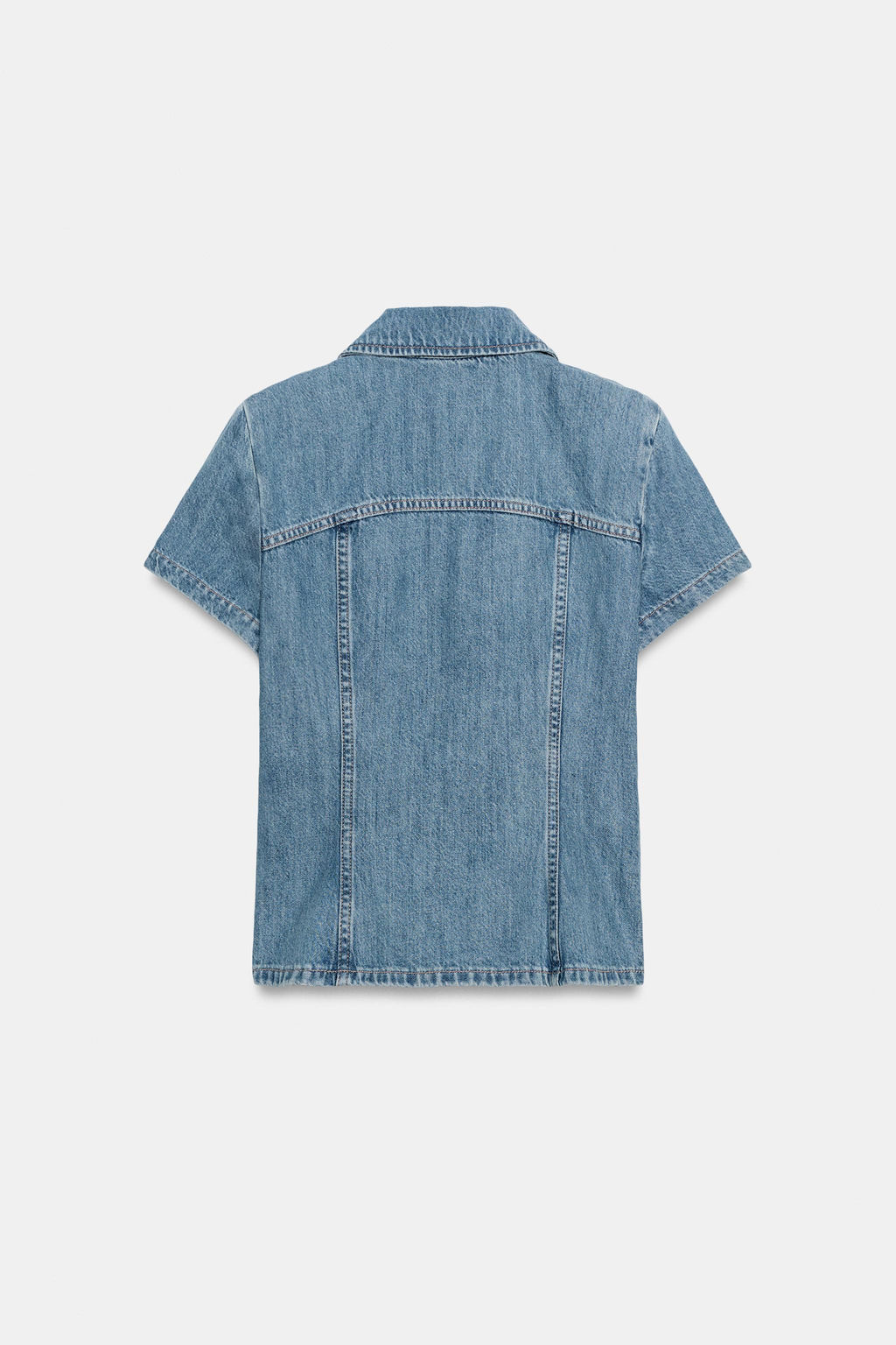 CAMISA CREMALLERA DENIM TRF / Marino