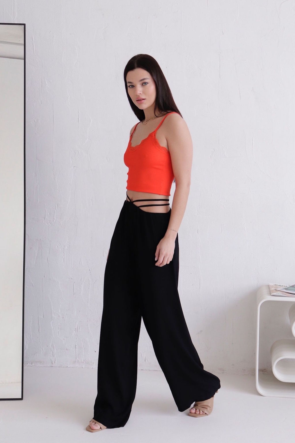 Топ с кружевом алый - Martichelli фото 16