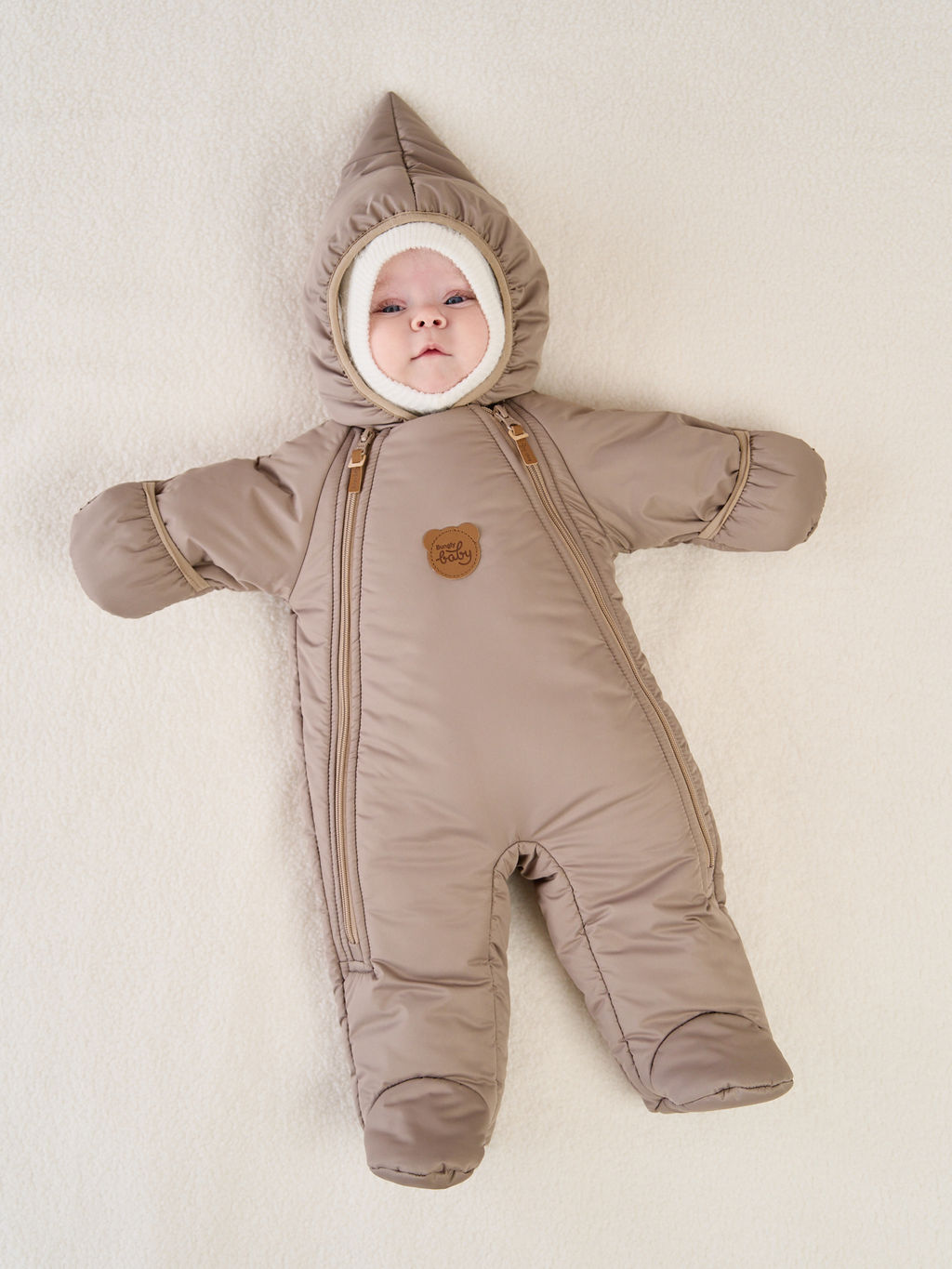 Комбинезон демисезонный с закрытой ножкой Латте 0+ - Bungly фото 2
