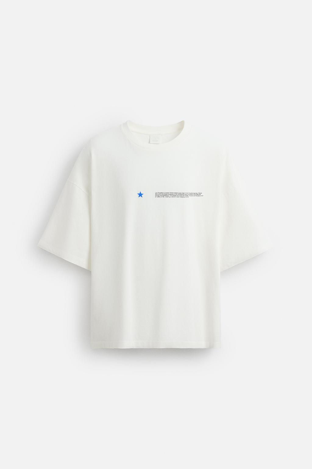 CONTRAST PRINTED T-SHIRT - Zara фото 7