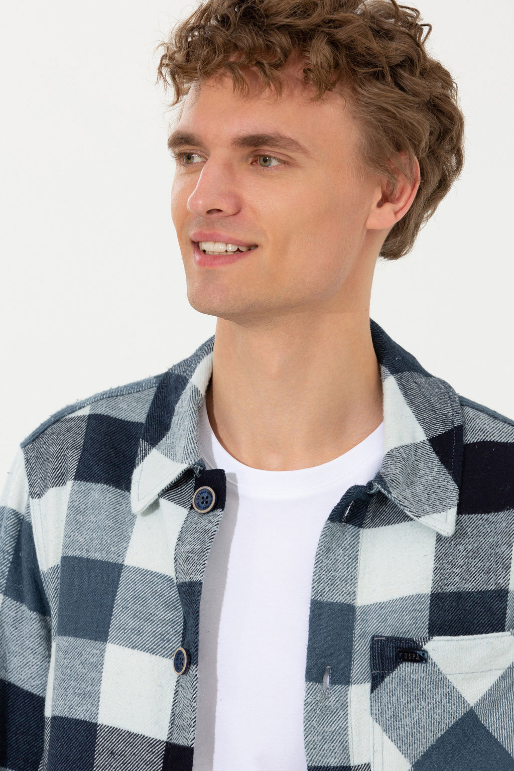 U. S. Polo Assn / Мужская синяя джинсовая рубашка - U.s. polo assn фото 15