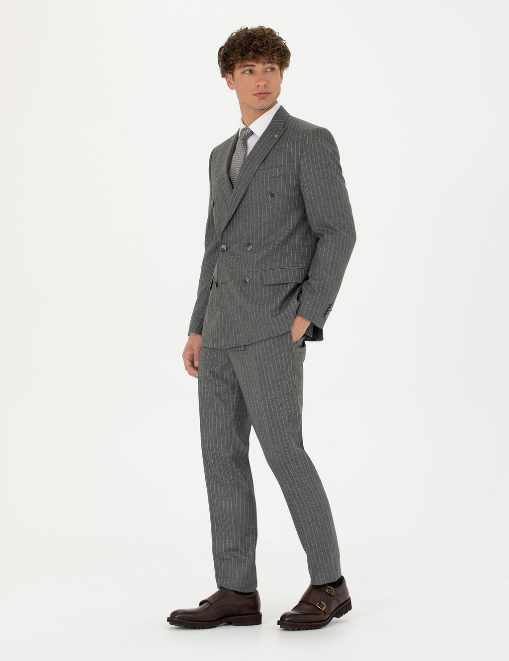 Kruvaze _izgili F_me Ekstra Slim Fit Tak_m Elbise