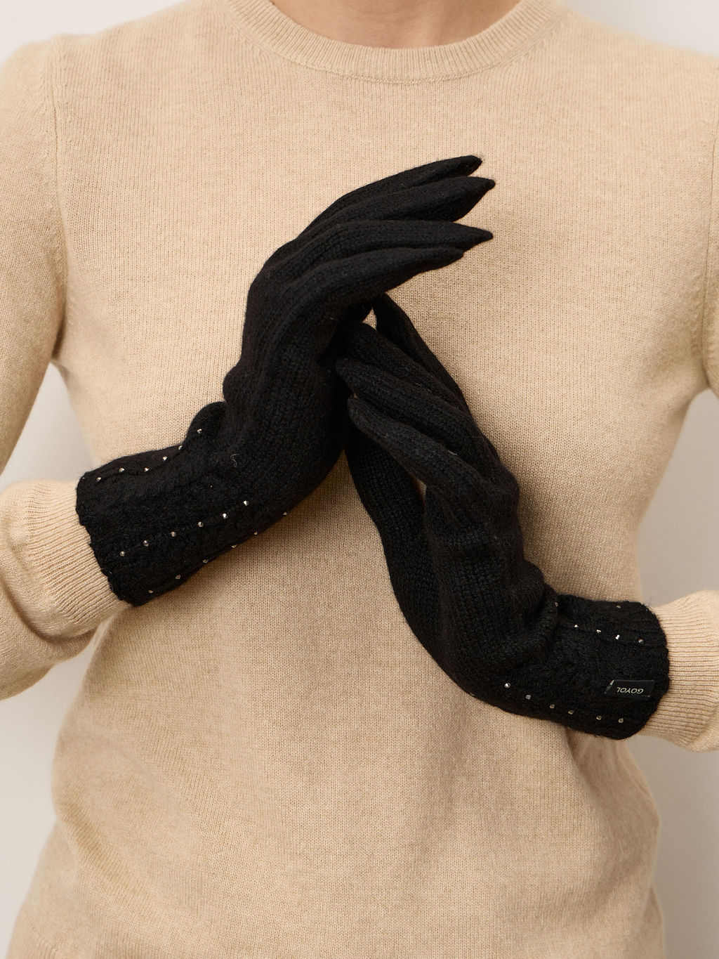 Перчатки из кашемира 18-23-201-0C черные