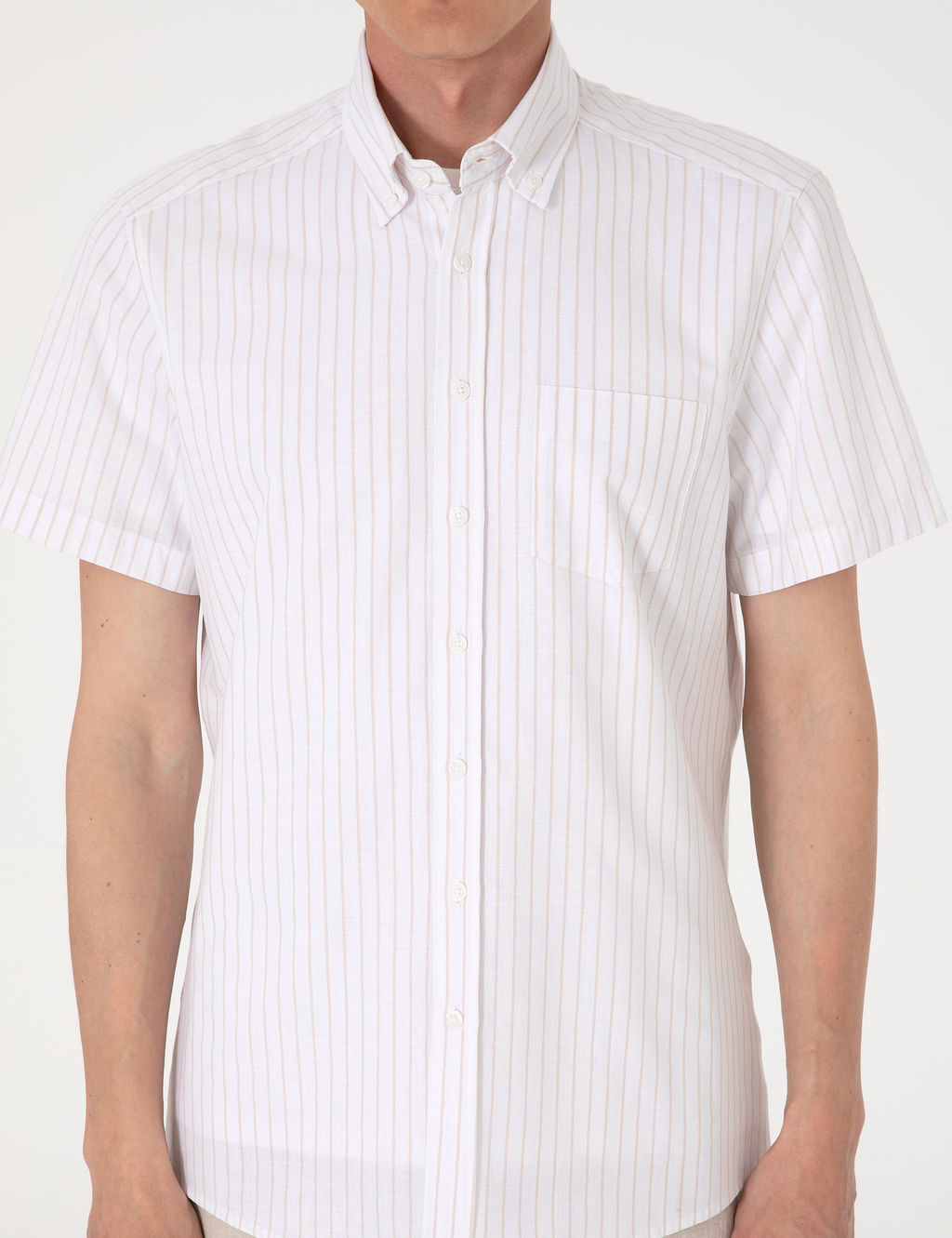 Bej Regular Fit _izgili K_sa Kollu G_mlek - Pierre cardin фото 6