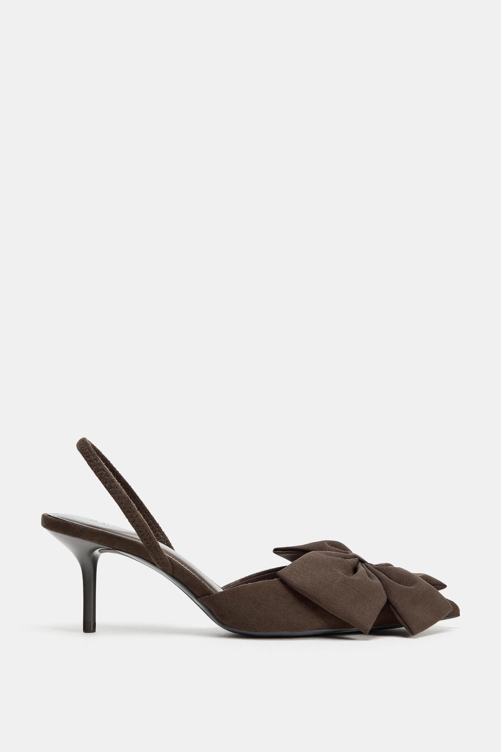 ZAPATO TAC?N DETALLE LAZO / Marr?n - Zara фото 2
