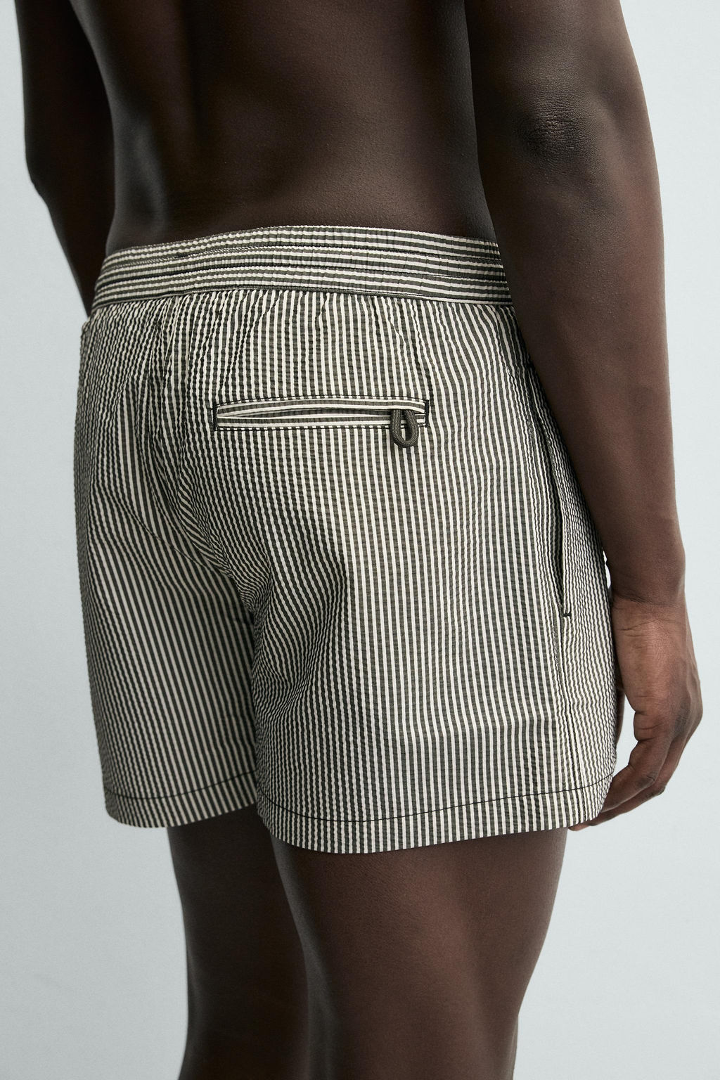 MEDIUM SEERSUCKER SWIMMING TRUNKS - Zara фото 6