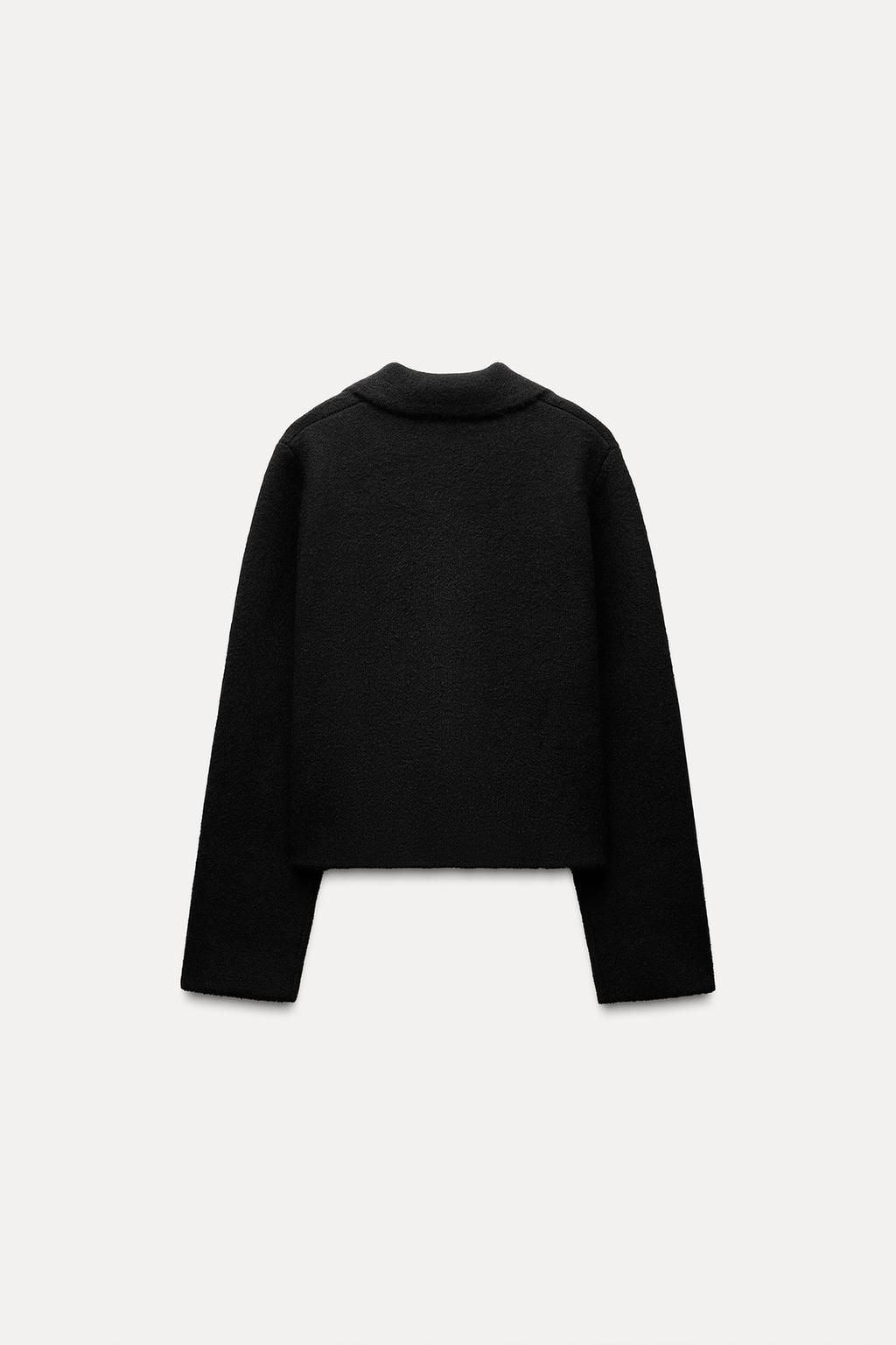 PLAIN KNIT POLO NECK JACKET - Zara фото 6