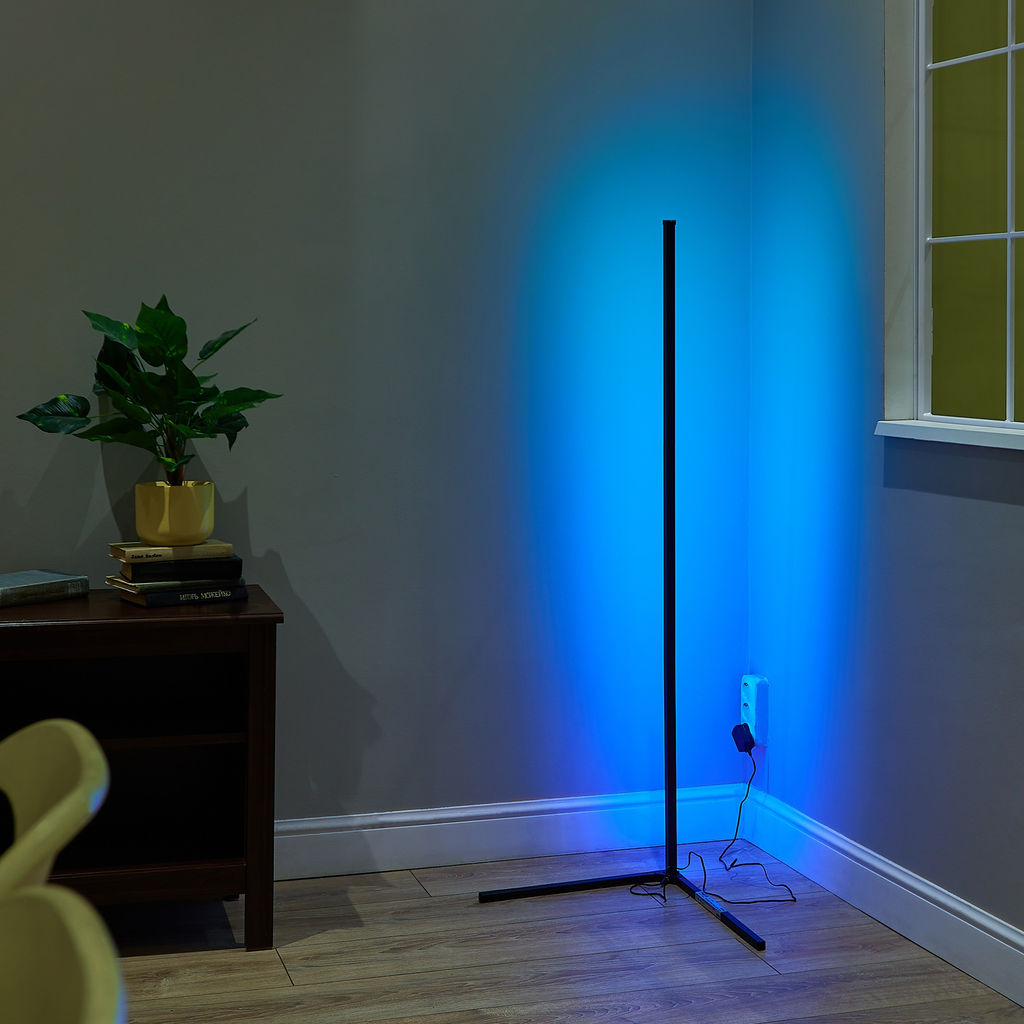 ULM-T630 10W/RGB/DIM/RC BLACK Торшер напольный светодиодный, 10W. RGB свет. Диммер. Пульт ДУ (в/к). Черный. ТМ Uniel - Volpe фото 13