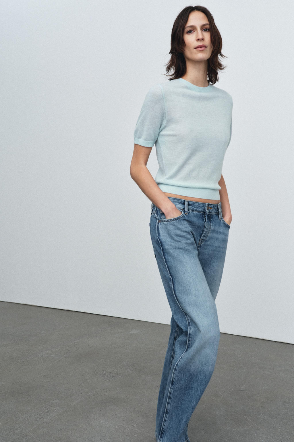 SHORT SLEEVE WOOL BLEND JUMPER - Zara фото 8