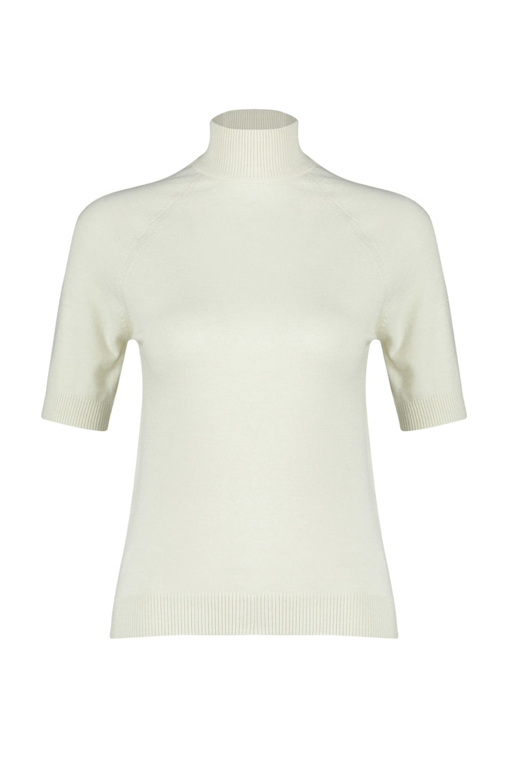 Ekru Merserize Gorunumlu Premium Iplik/Ozel Iplik Basic Ince Triko Bluz TWOAW24BZ00005