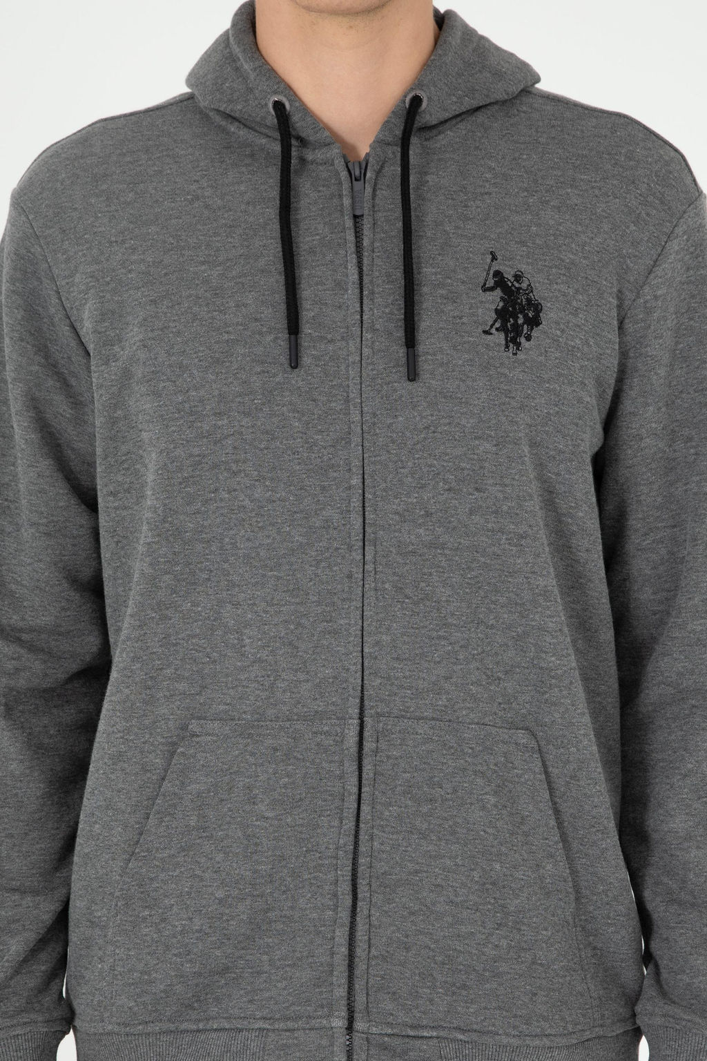 Мужской свитшот антрацитового меланжа - U.s. polo assn фото 6