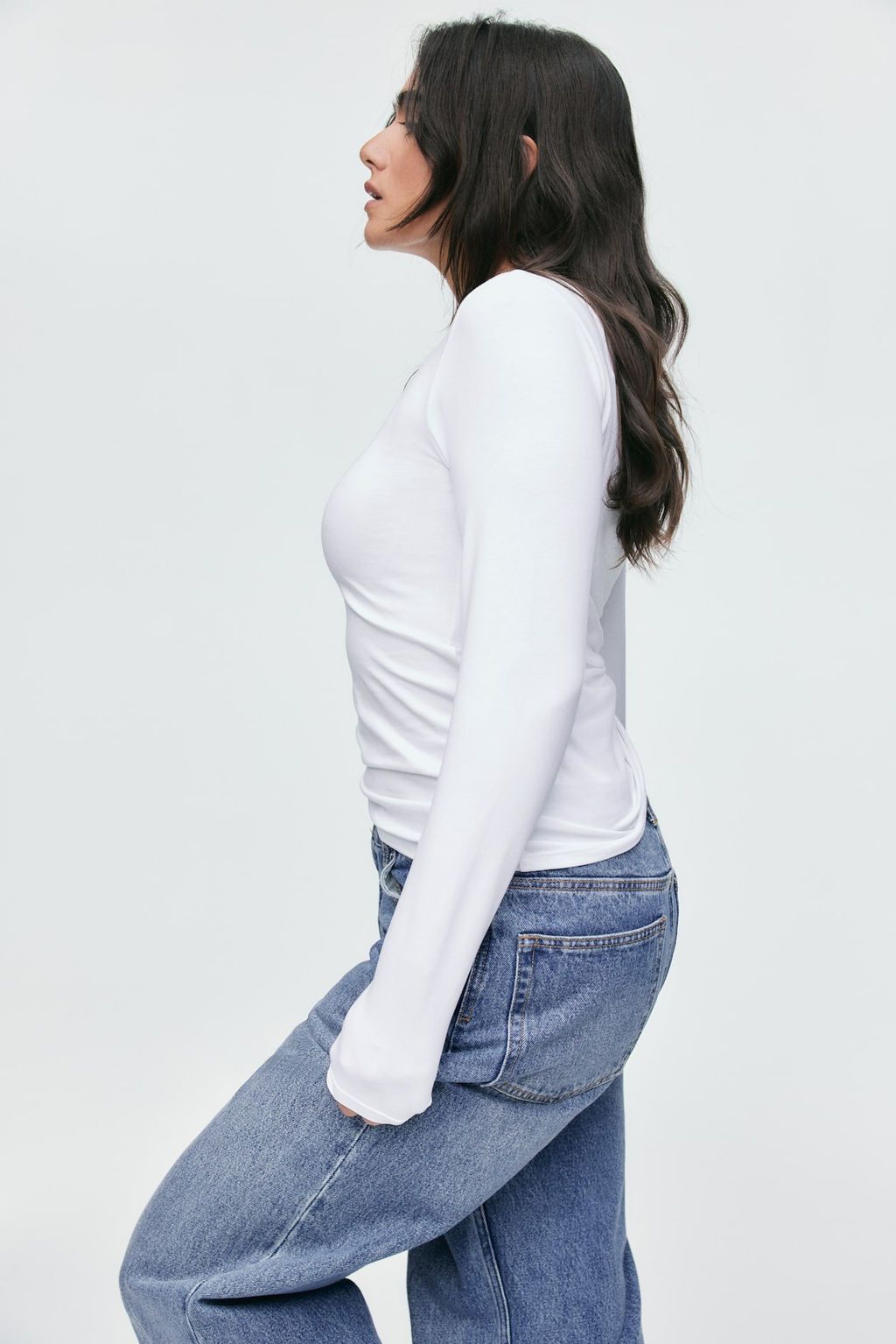 Fitted cotton top - H&m фото 3