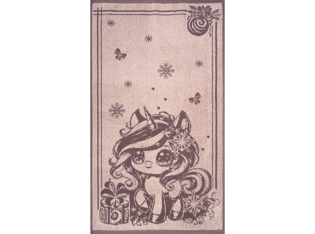 Полотенце махровое 6с103.412ж1 Аниме-единорог(т.с.мальв1) 50х90см