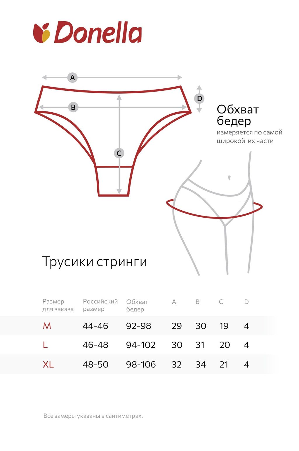 Женские трусы-бразилиано 5шт. Donella  фото 3