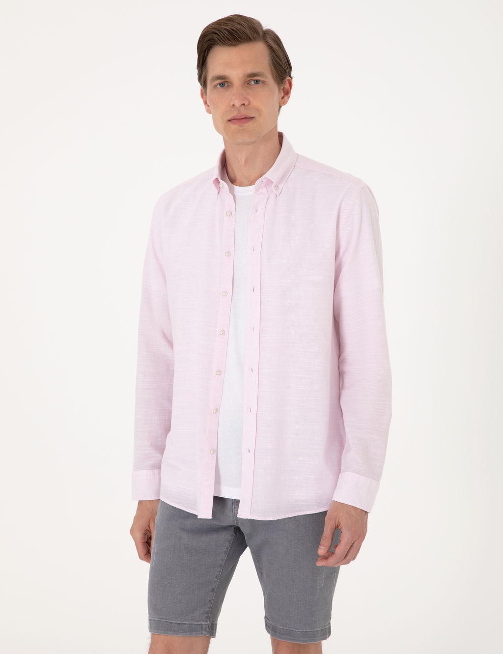 Nar _i_e_i Slim Fit Uzun Kollu G_mlek