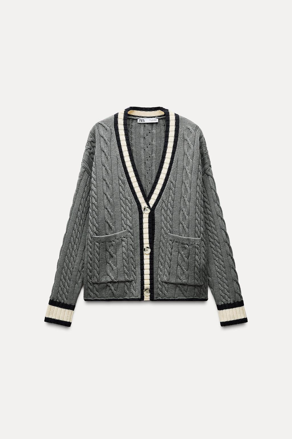 KNIT JACKET WITH PIPED SEAMS - Zara фото 6
