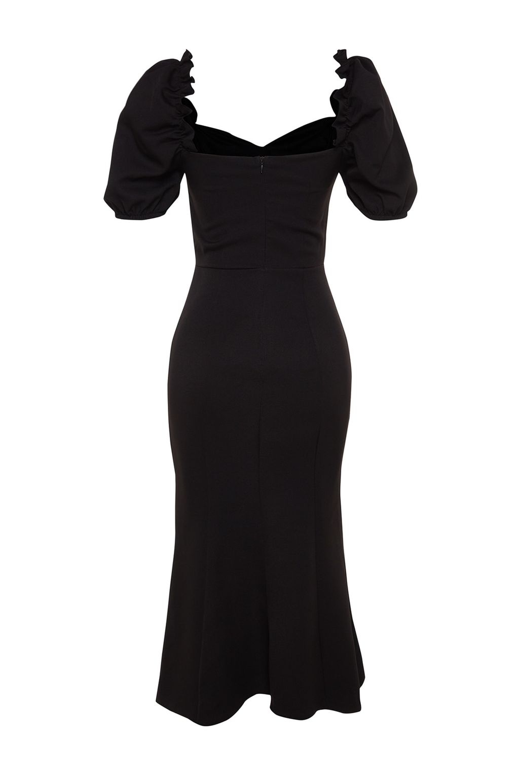 Siyah Yaka Detayl? Dokuma S?k Abiye Gece Mezuniyet Elbisesi TPRSS21EL0053