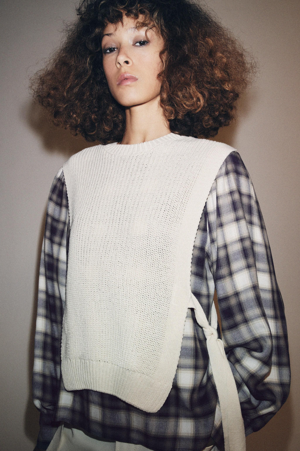 CHECK SHIRT WITH WAISTCOAT - Zara фото 4