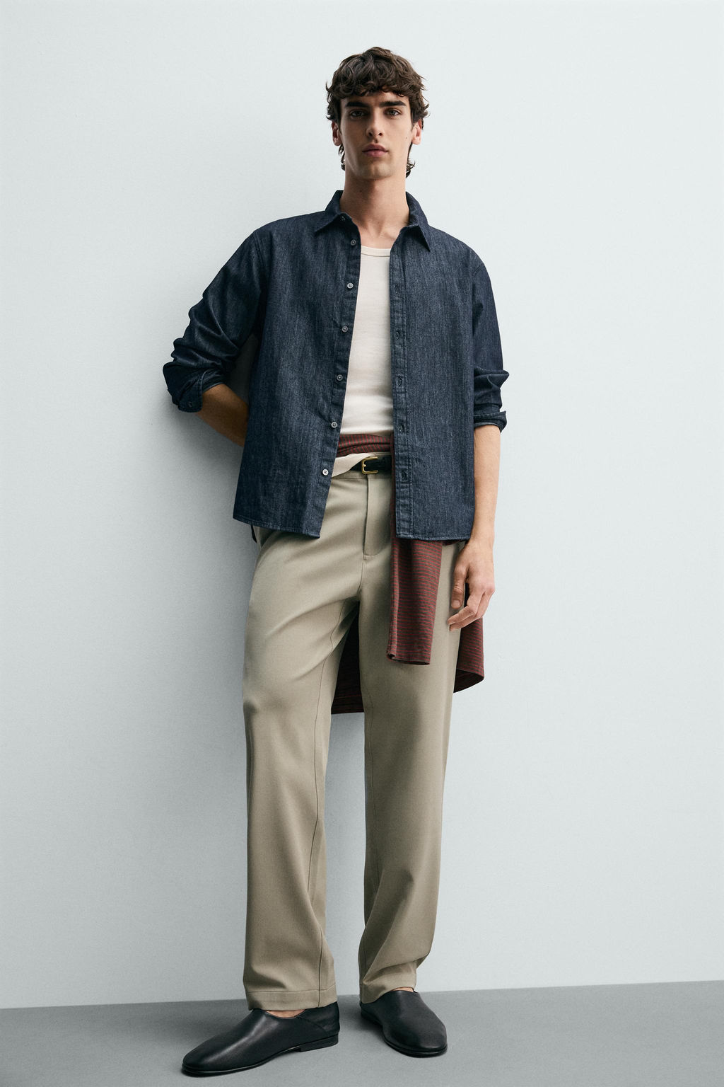PANTAL?N STRAIGHT FIT CONFORT / Khaki claro - Zara фото 6