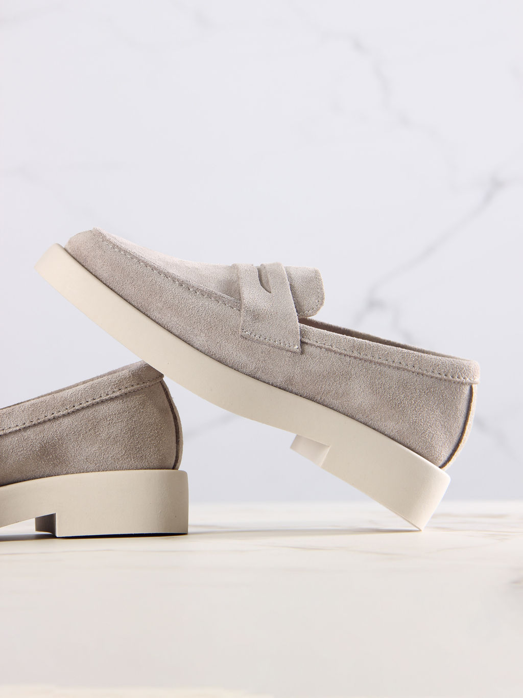 Лоферы туфли 176.1593be.Каменный замша