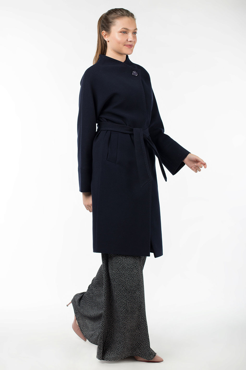 Пальто женское демисезонное (пояс) - El podio фото 2