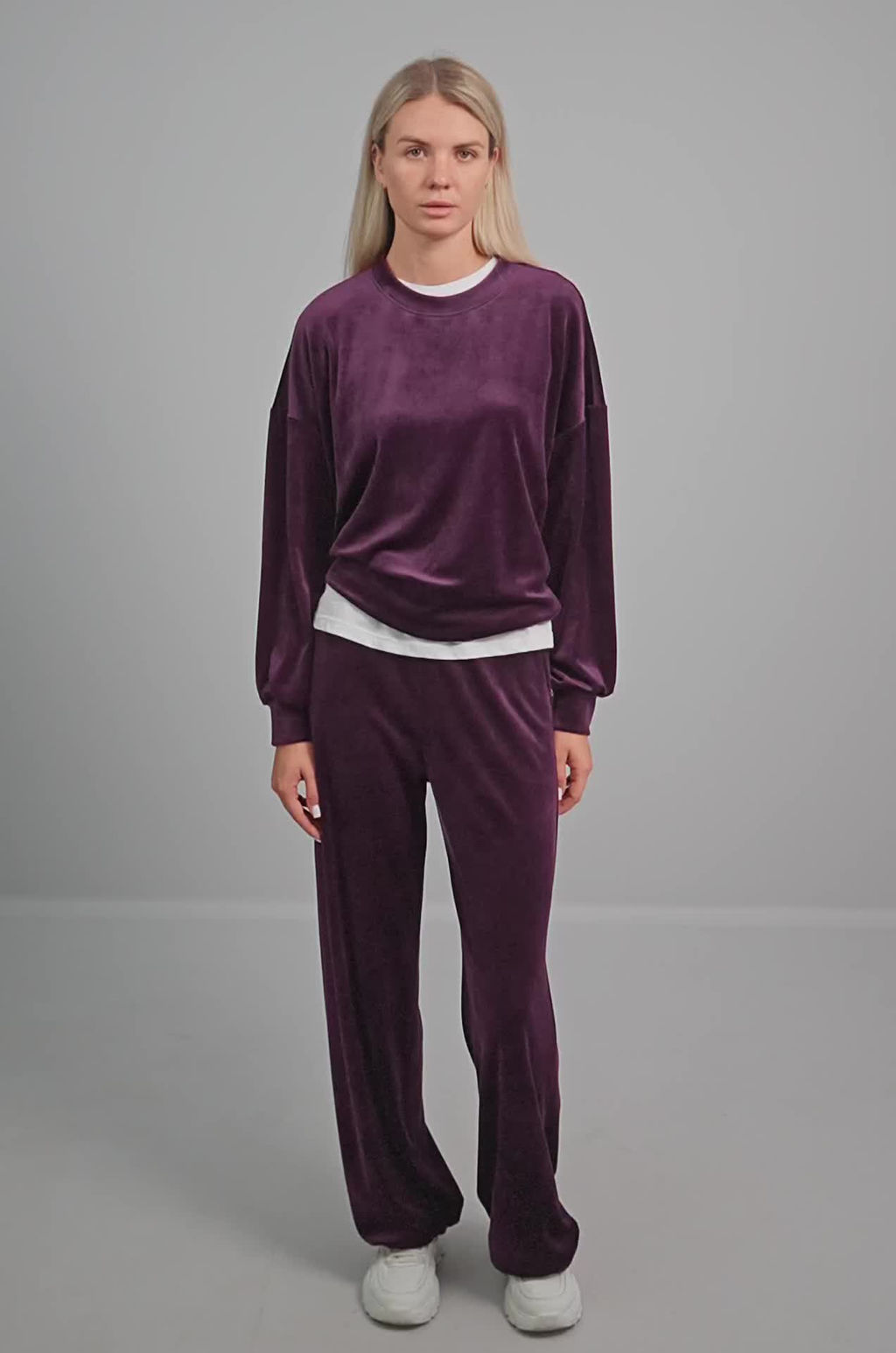 Женский велюровый костюм оверсайз Happyfox