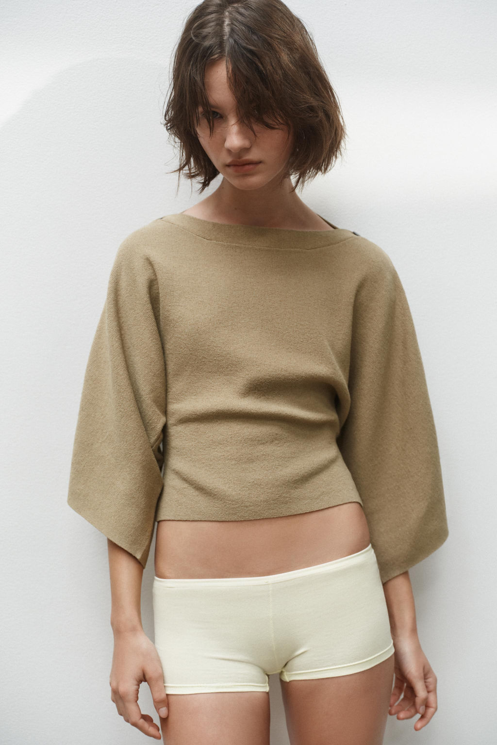 JERSEY PUNTO MANGA CAPA BOTONES / Beige claro - Zara фото 2