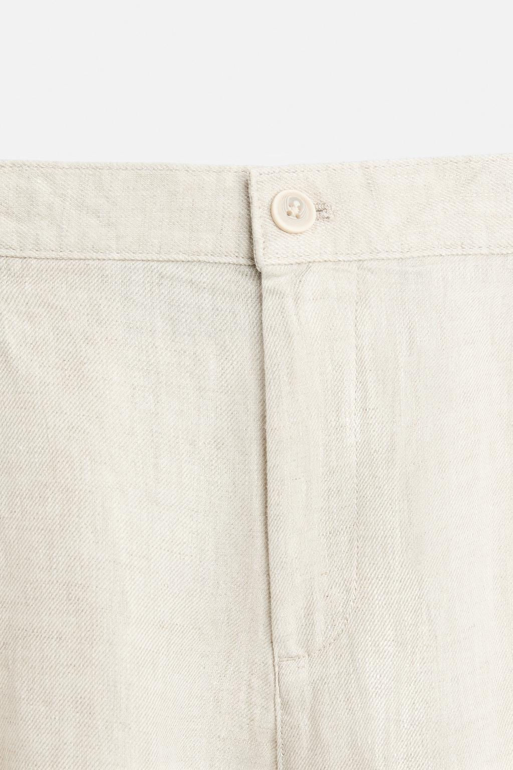 %100 KETEN PANTOLON - Zara фото 8