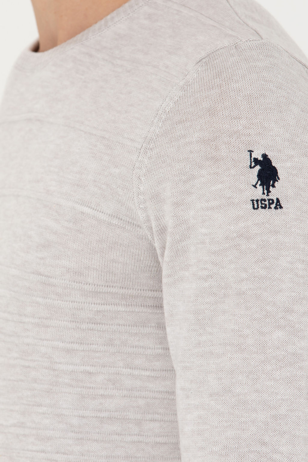 U. S. Polo Assn / Мужской свитер из каменного меланжа - U.s. polo assn фото 21