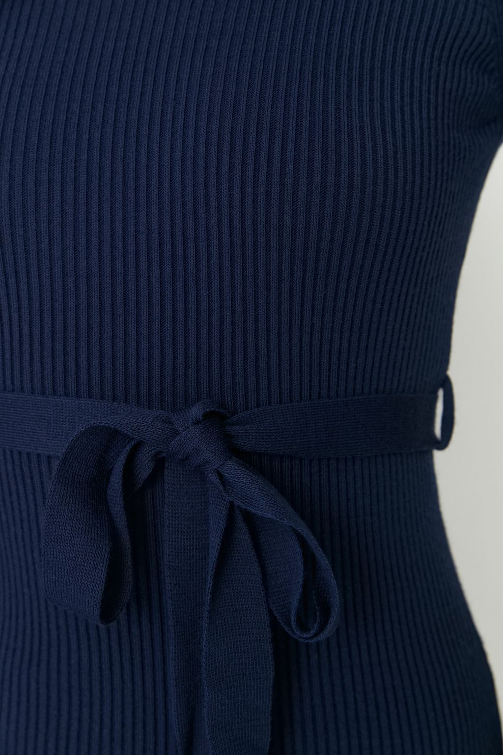 Lacivert Midi Triko Kemer Detayl? Elbise TWOAW22EL0009