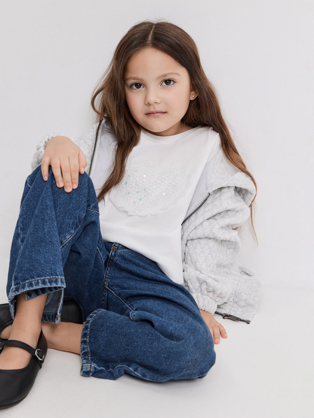 ACOOLA / Блузка детская для девочек Yanina белый  фото 3