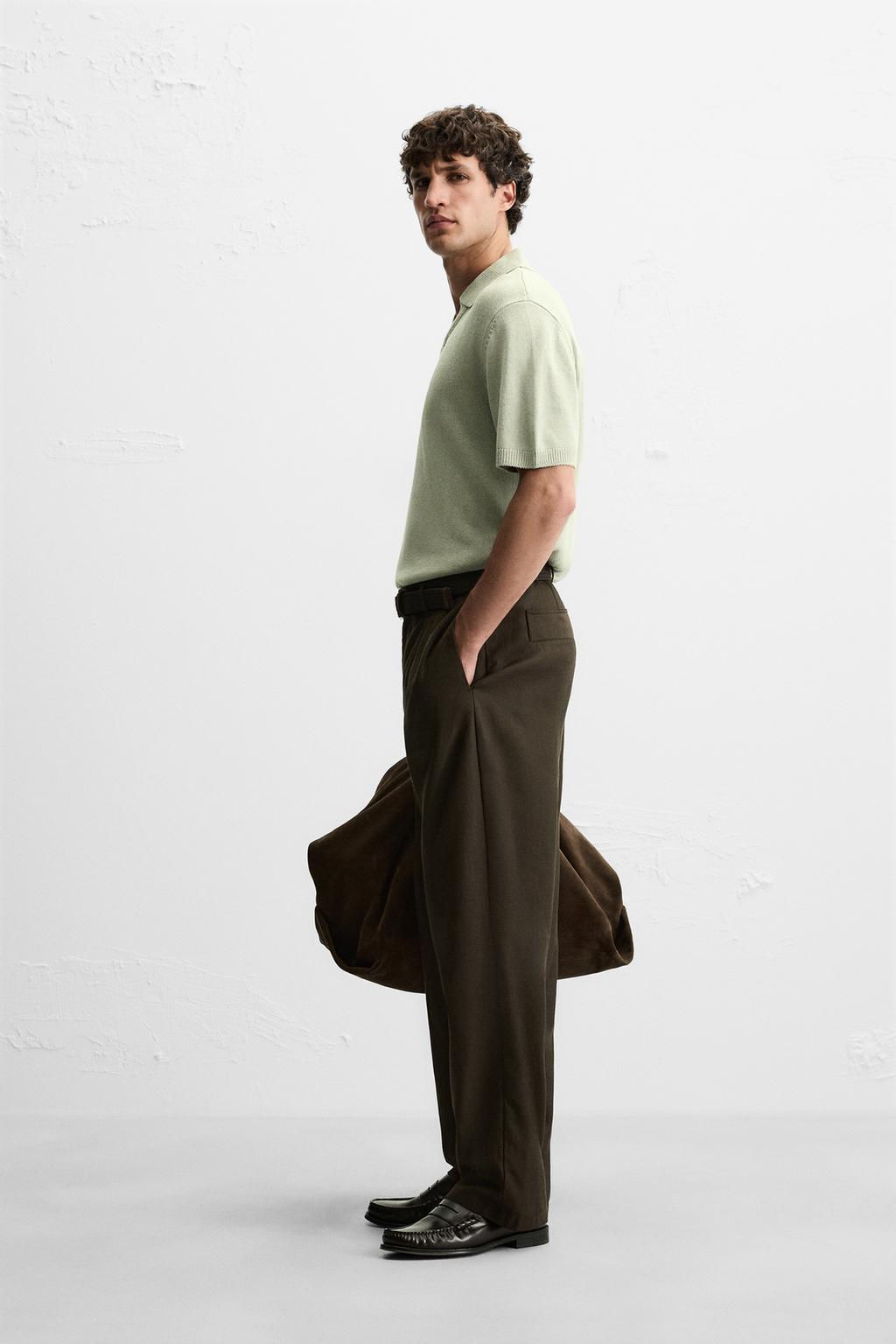 TEXTURED KNIT POLO SHIRT - Zara фото 9